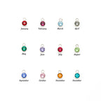 Personalised Name Necklace with Birthstone — Custom Cursive Nameplate, Silver or 18K Gold