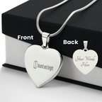Personalised Engraved Heart Necklace — Bound and Bright Signature Heart, Silver or 18K Gold