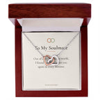 To My Soulmate Necklace - Interlocking Hearts with Message Card