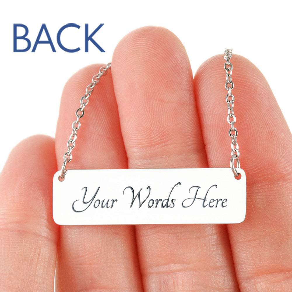 Personalised Bar Necklace — Bound and Bright Signature Bar, Silver or 18K Gold