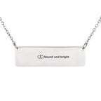 Personalised Bar Necklace — Bound and Bright Signature Bar, Silver or 18K Gold