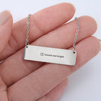 Personalised Bar Necklace — Bound and Bright Signature Bar, Silver or 18K Gold