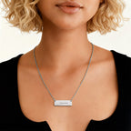 Personalised Bar Necklace — Bound and Bright Signature Bar, Silver or 18K Gold