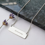 Personalised Bar Necklace — Bound and Bright Signature Bar, Silver or 18K Gold