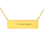 Personalised Bar Necklace — Bound and Bright Signature Bar, Silver or 18K Gold